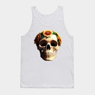 Just a Scull With Flowers 3 Tank Top